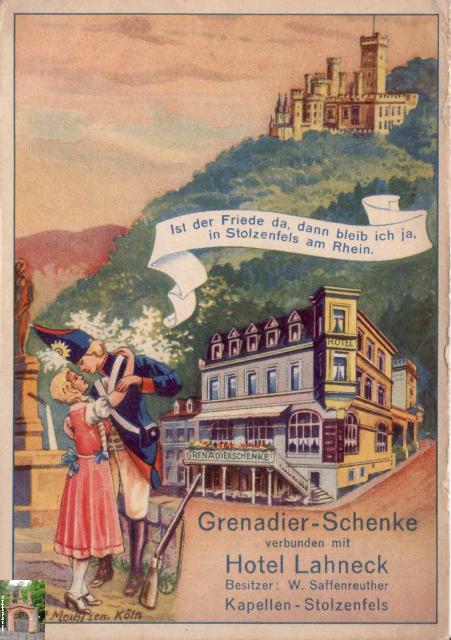 Stolzenfels Grenadier-Schenke_Lahn-Eck Hotel_Bes. W. Saffenreuther 1939_A