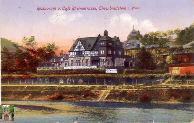 Ehrenbreitstein Rheinterasse Hotel Bes. Aug. Diehl 1927