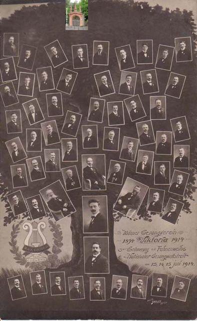 1914_Postkarte mit Stammbaum MGV Viktoria zur Fahnenweihe